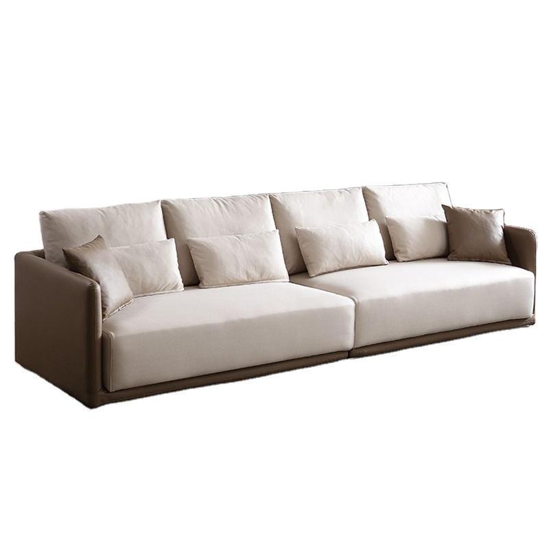 Modern Italian Leather sofa design metal corner lounges and sofas nordic Living room furniture