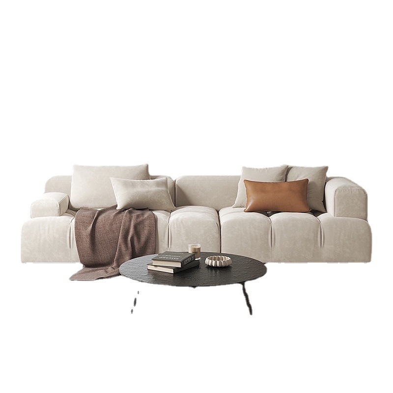 Nordic Home Furniture Waterproof Fabrics 3 Seaters Block Geometric Modular Sofa
