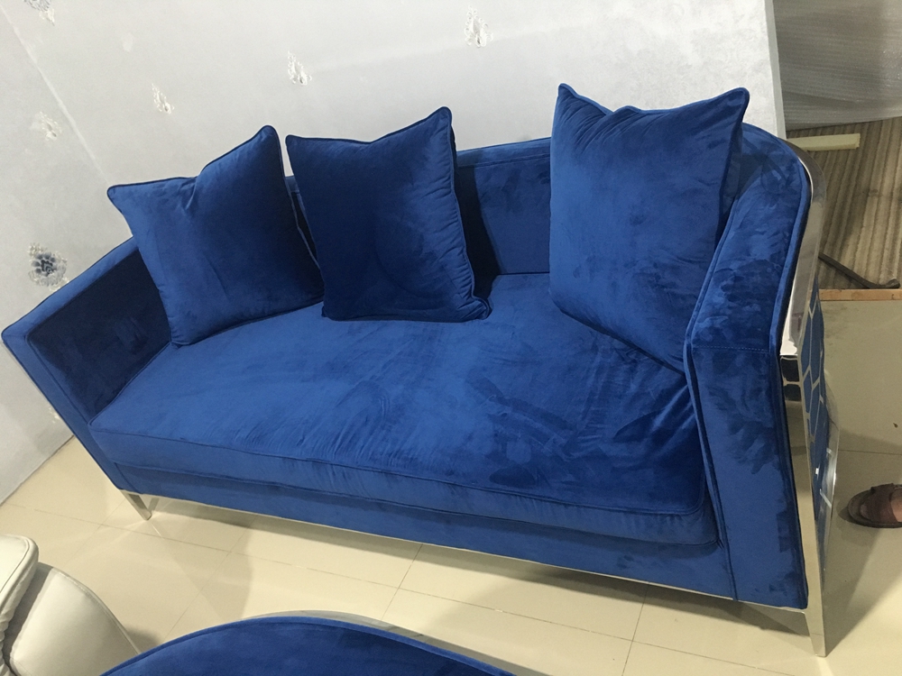 C400 stainless steel frame modern  sofa sets for living room home furniture