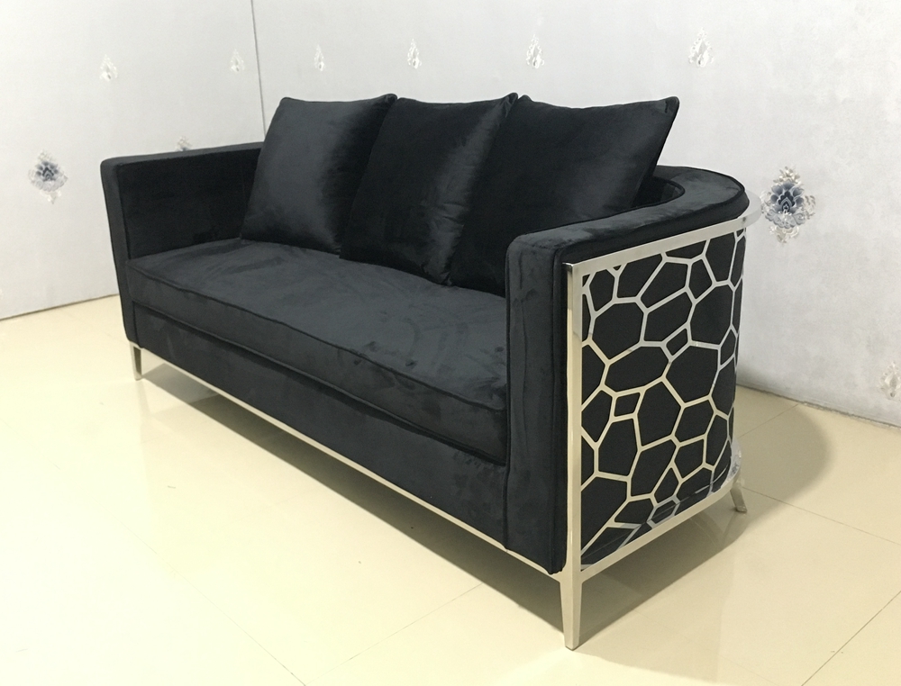 C400 stainless steel frame modern  sofa sets for living room home furniture