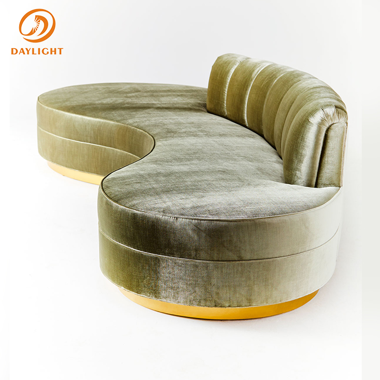 factory custom luxury ottman style arabic velvet u shaped blue sofas set modern arabian majlis furni