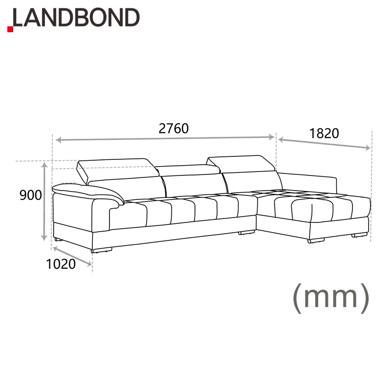 Home Couch Sofa Set Furniture Super Loading Ability Dark Grey L-shape Chaise Modern Living Room Sofa