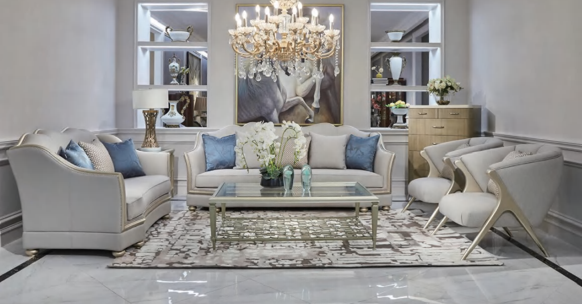 BFP HOME European Luxury Living Room Sectional Modern Sofa Set Living Room Furniture