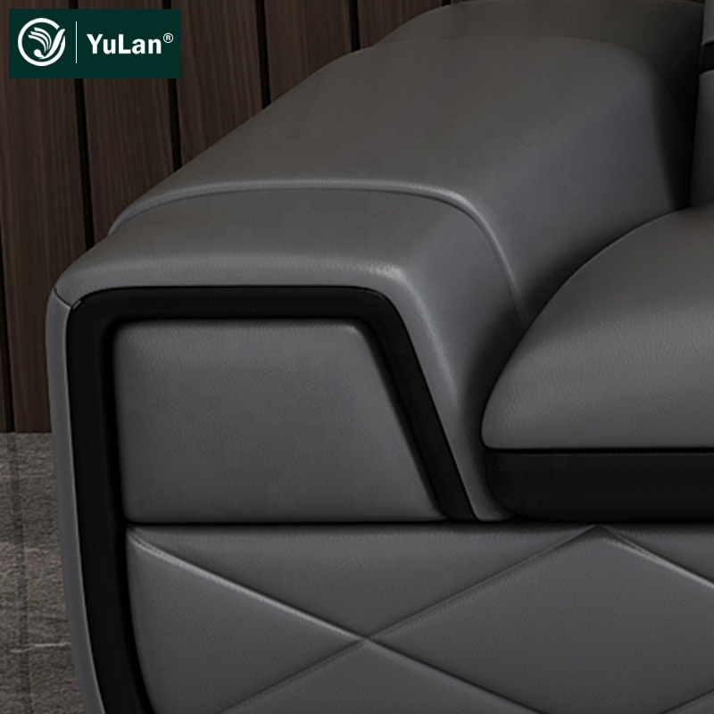 Living Room Modern Furniture Designs Leather L Shape Sectional Corner Tufted Luxury Sofa Set Couch C