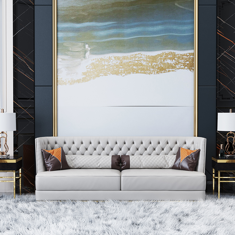 Cheap Price Genuine Leather Sofa Set Living Room Home Furniture