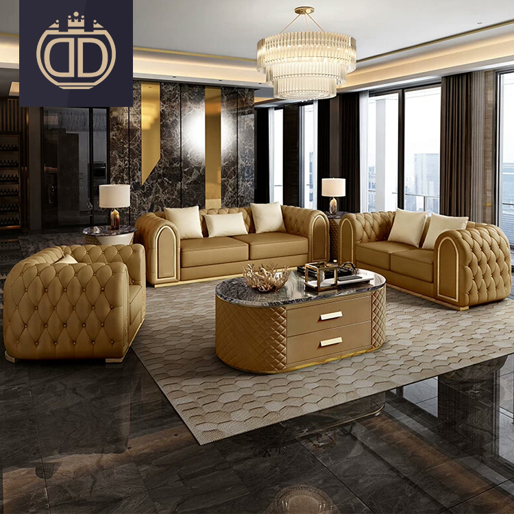 high class brand big whole house decor leather furniture sofa living room modern sofa set luxury all