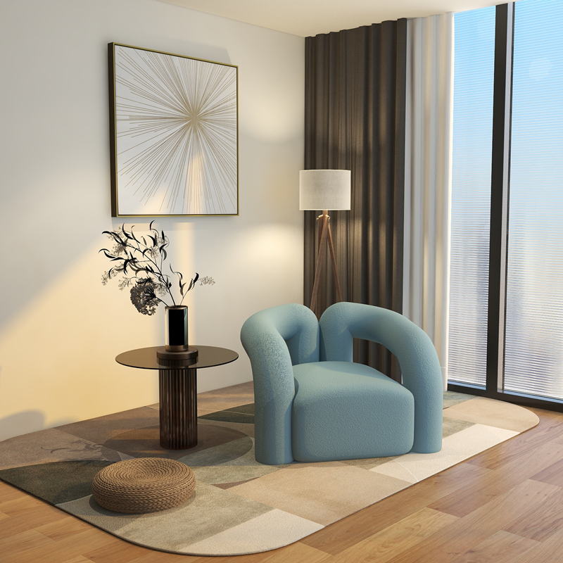 High quality comfort accent chairs furniture living room modern occasional white boucle teddy chair