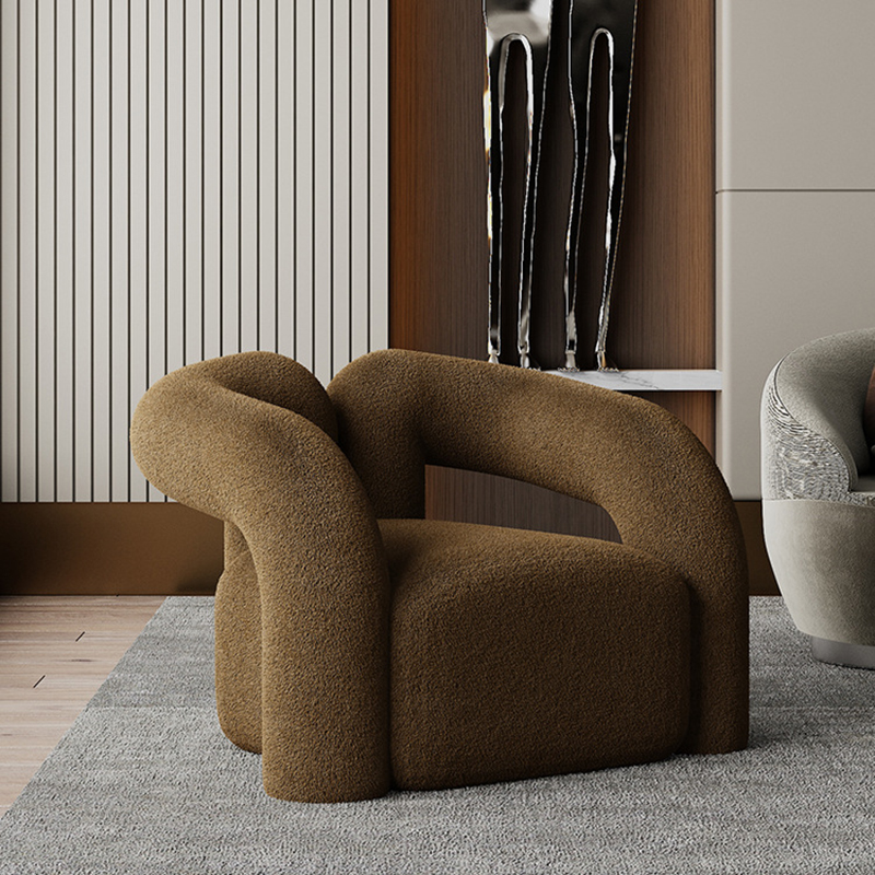 High quality comfort accent chairs furniture living room modern occasional white boucle teddy chair