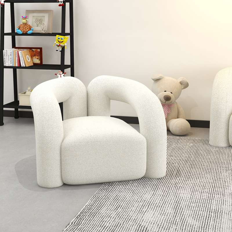 High quality comfort accent chairs furniture living room modern occasional white boucle teddy chair