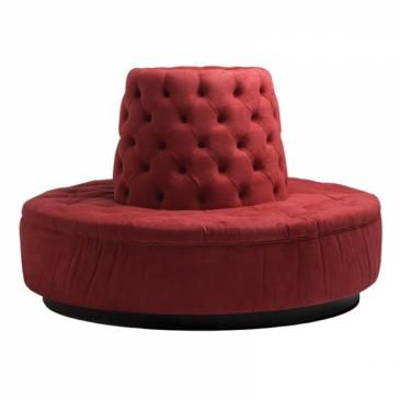 Black Diamond Round Sofa Bench Chair Circular Sofa Tufted Couch Velvet Wood Set Modern Corner Sofa S