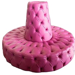 Black Diamond Round Sofa Bench Chair Circular Sofa Tufted Couch Velvet Wood Set Modern Corner Sofa S