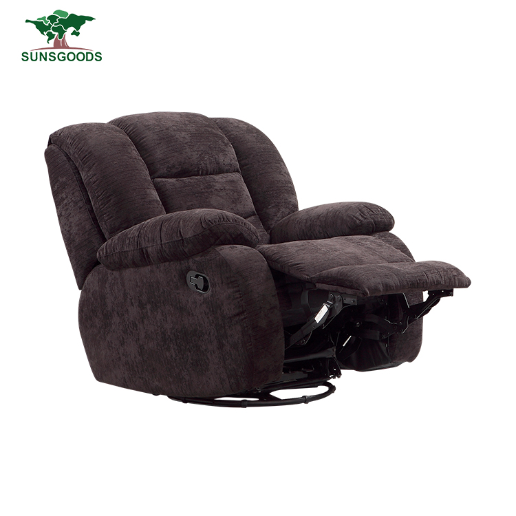 Custom Euro style 7 seater fabric recliner seats, general use leather material recliner sofa set