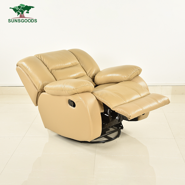 Custom Euro style 7 seater fabric recliner seats, general use leather material recliner sofa set