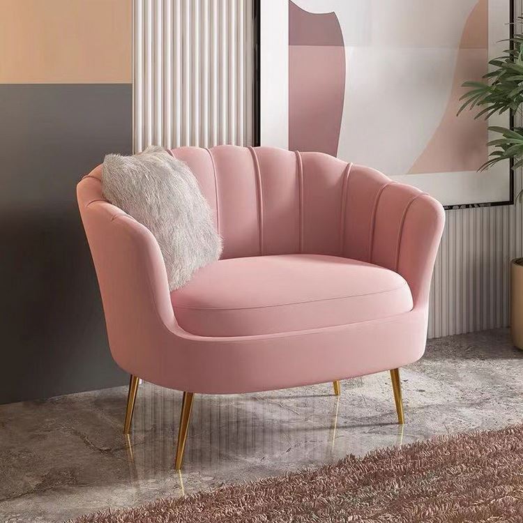 wholesale  pink velvet chair  wooden frame relaxing living room velvet antique chair sofa set furnit