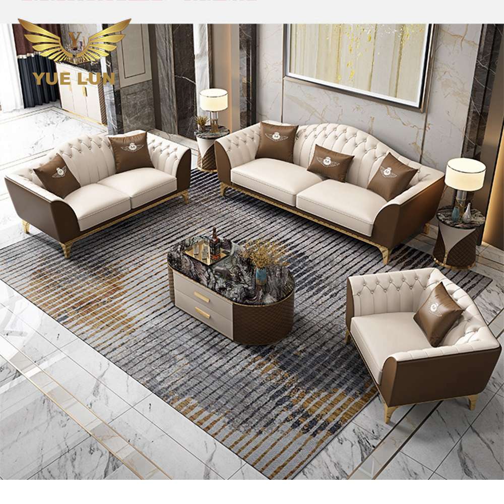 Modern leather sofa set L shape corner sofas, sectionals good quality living room sofas home furnitu