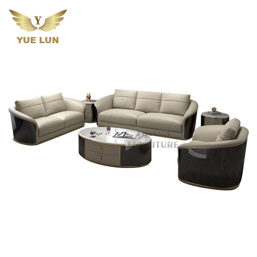 Modern leather sofa set L shape corner sofas, sectionals good quality living room sofas home furnitu