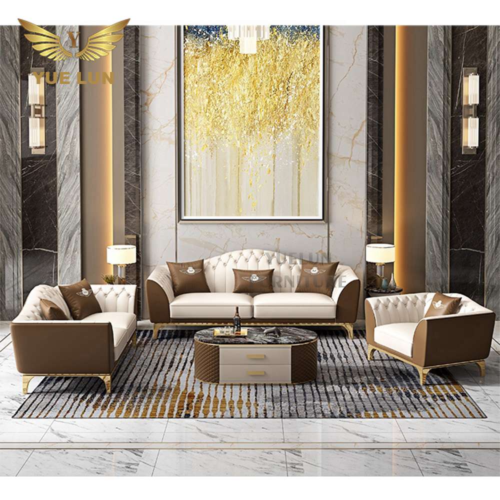 Modern leather sofa set L shape corner sofas, sectionals good quality living room sofas home furnitu