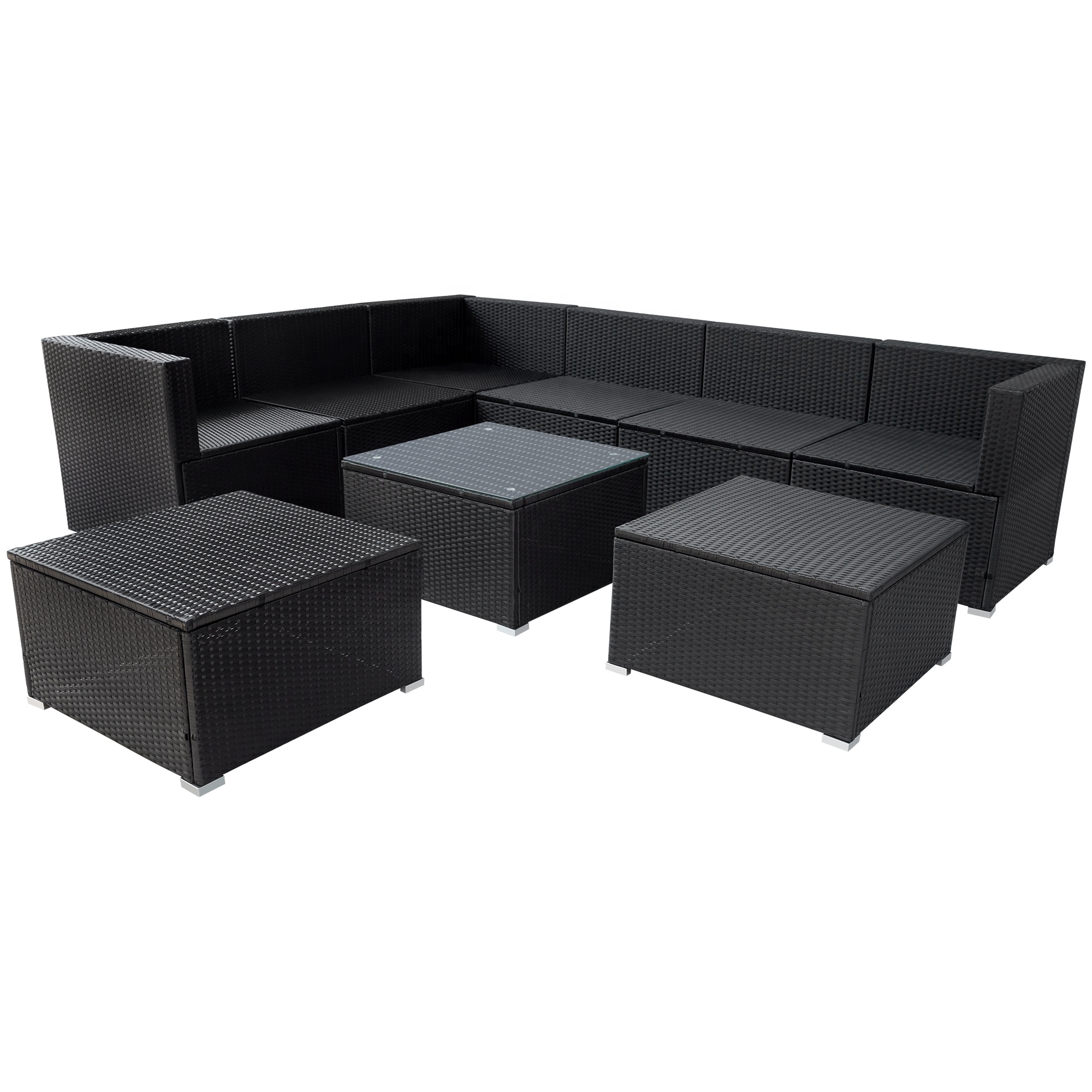 Large Size Patio Garden Sectional Combination Wicker Leisure Rattan Sofa Set Furniture for Party Peo