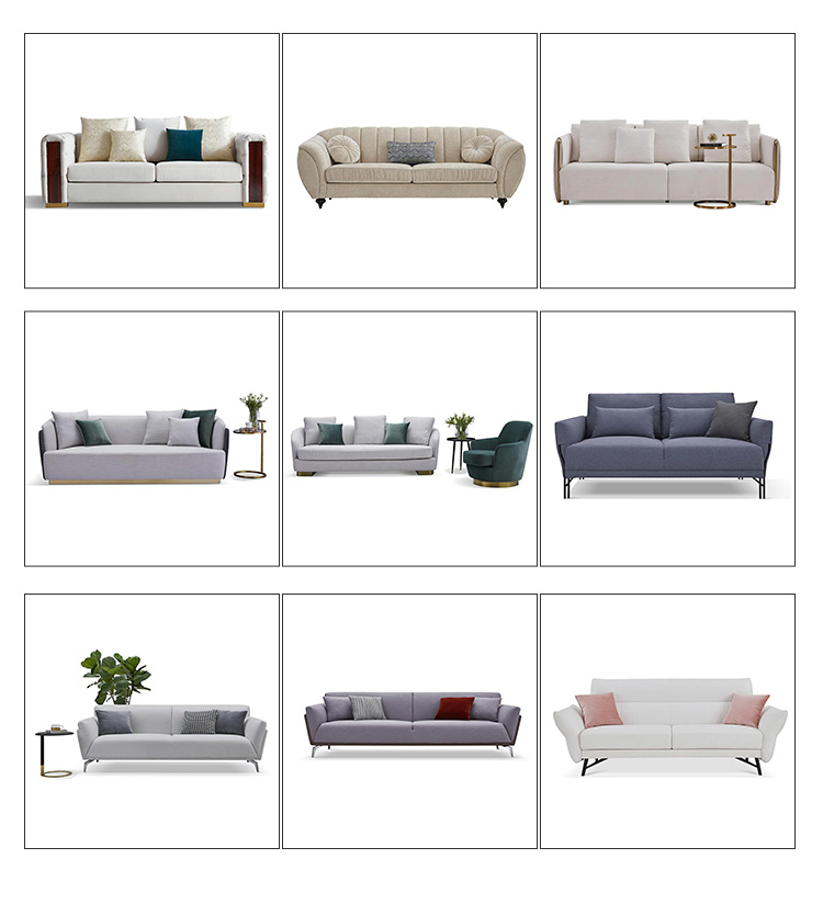 Foshan fashion design European luxury villa living room sofa set home furniture