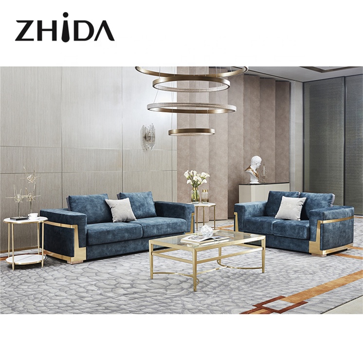 Foshan fashion design European luxury villa living room sofa set home furniture