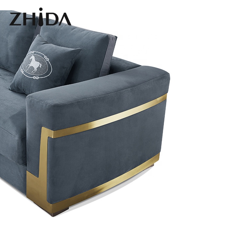 Foshan fashion design European luxury villa living room sofa set home furniture