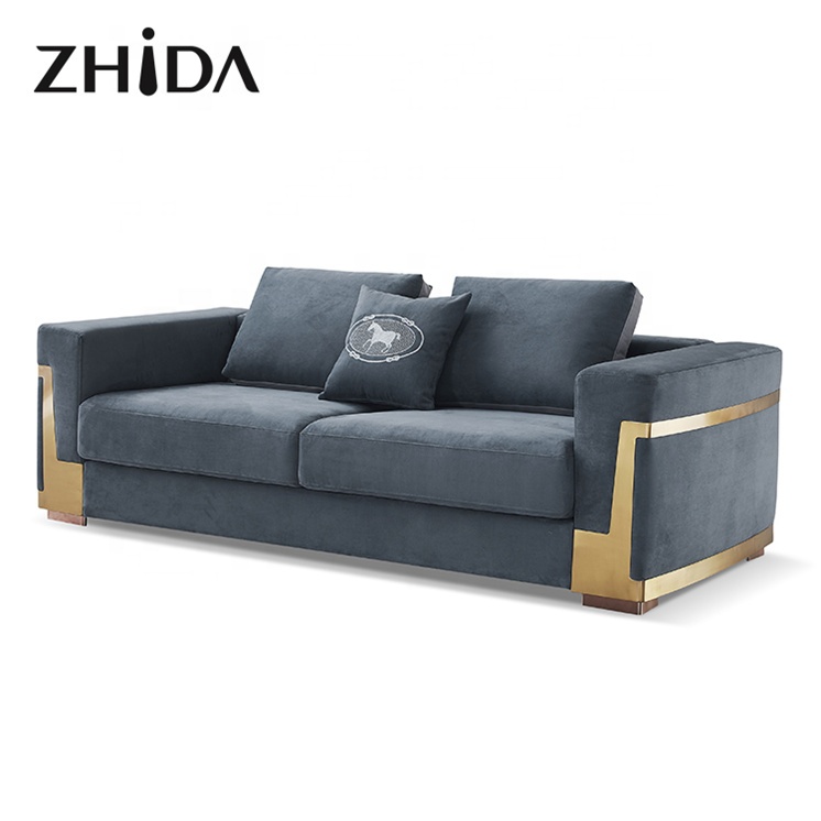 Foshan fashion design European luxury villa living room sofa set home furniture