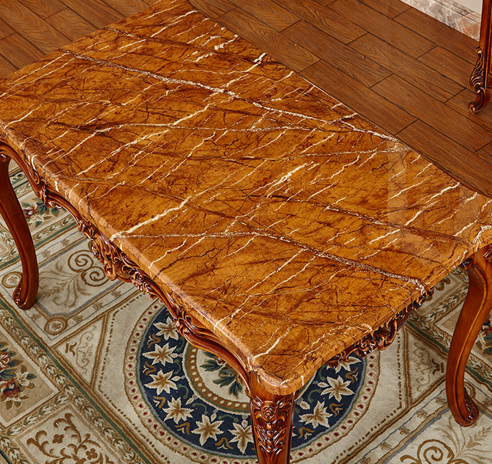 Hand Carved 6 Piece Dining Set Wooden Frame Table And Chair Set For Kitchen Room Dining Room Home Fu