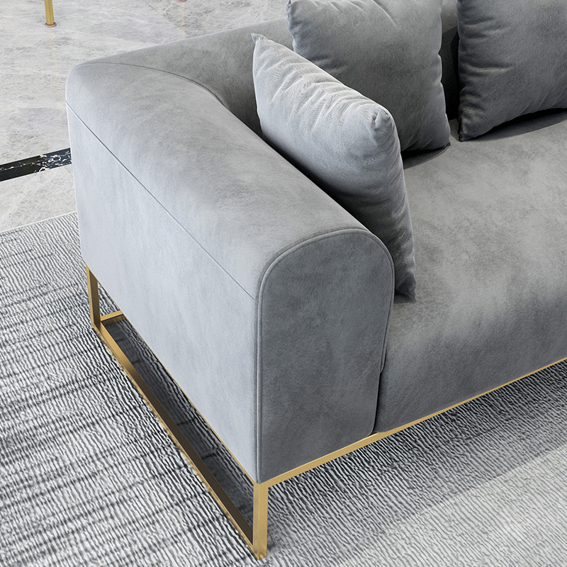 Latest Design Home Furniture Modern Design Couch Set Living Room Fabric Metal Frame Sofa Muebles de 