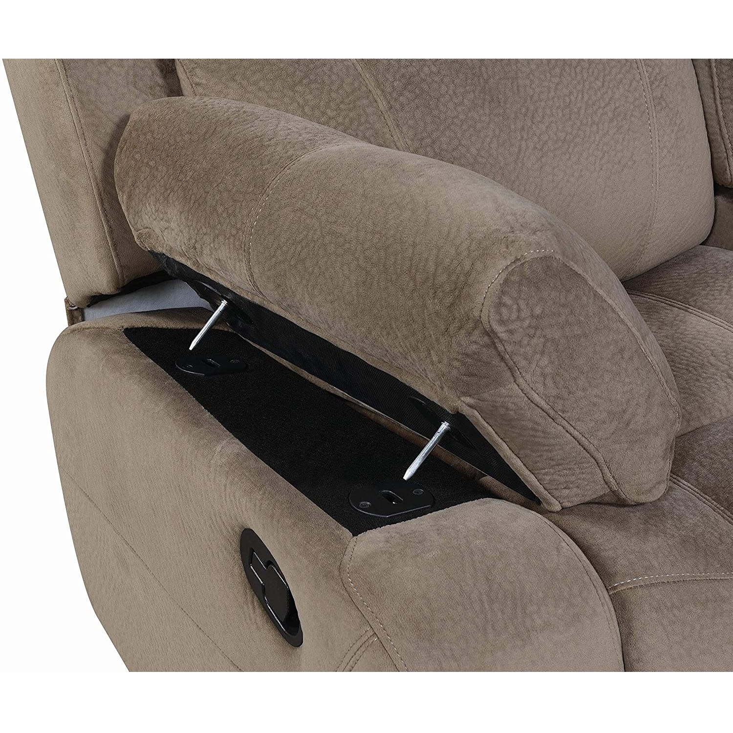Geeksofa 3+2+1 Seater Manual Fabric Loveseat Motion Recliner Sofa Set Reclinable For Living Room Fur