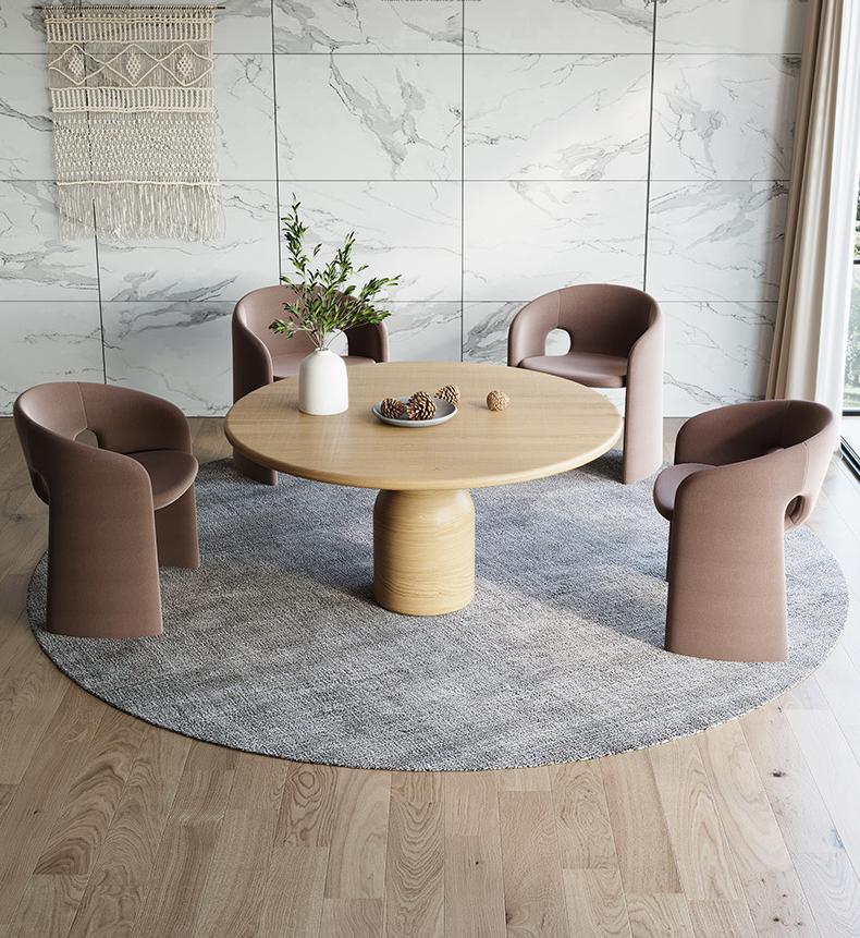 Runxi modern Upholstered Fiberglass nordic celeste armchair lounge leisure living room chair dining 