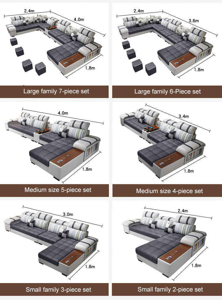 Customizable Furniture Factory Provided Living Room Sofas/Fabric Sofa Bed Royal Sofa set 7 seater li