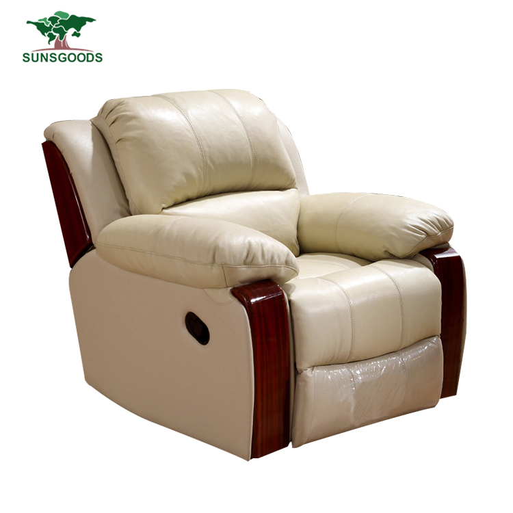 Wholesale single seat leisure leather chesterfield armchair recliner chair