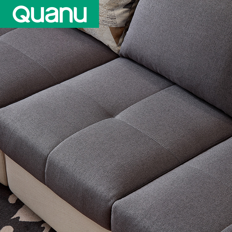 102117 Modern fabric u shape couch living room sofa set furniture designs