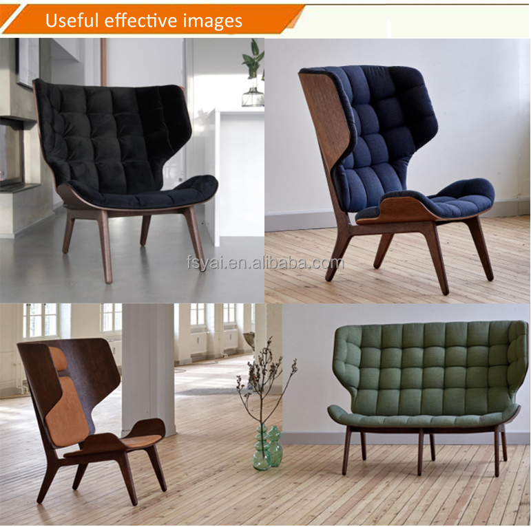 chaise Bentwood Upholstered new modern fashion office leisure Living Room Mammoth lounge chair with 