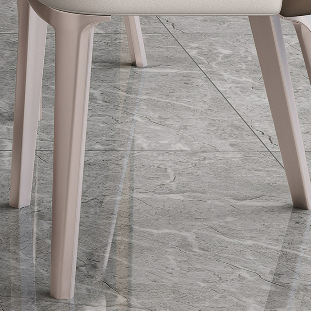 Italian Style Stainless Steel Dining Table with 6 Chairs bjflamingo Marble Dining Table For Living R