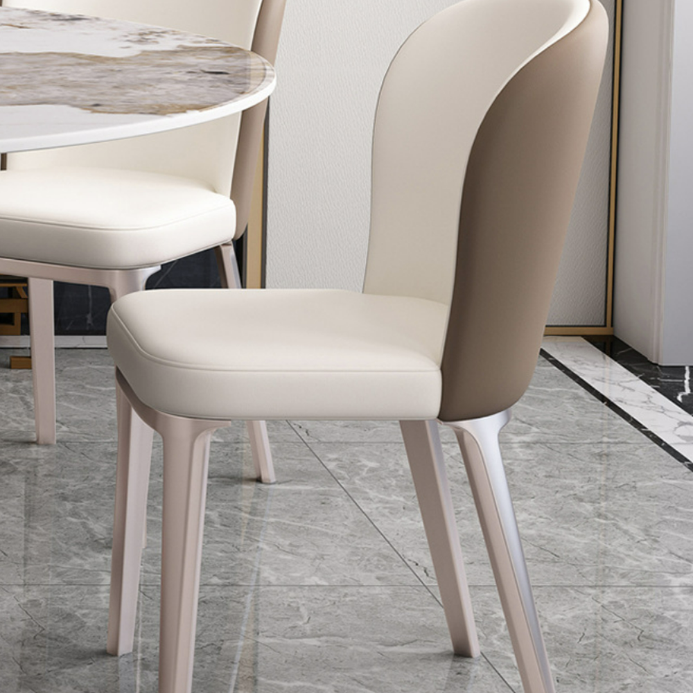 Italian Style Stainless Steel Dining Table with 6 Chairs bjflamingo Marble Dining Table For Living R