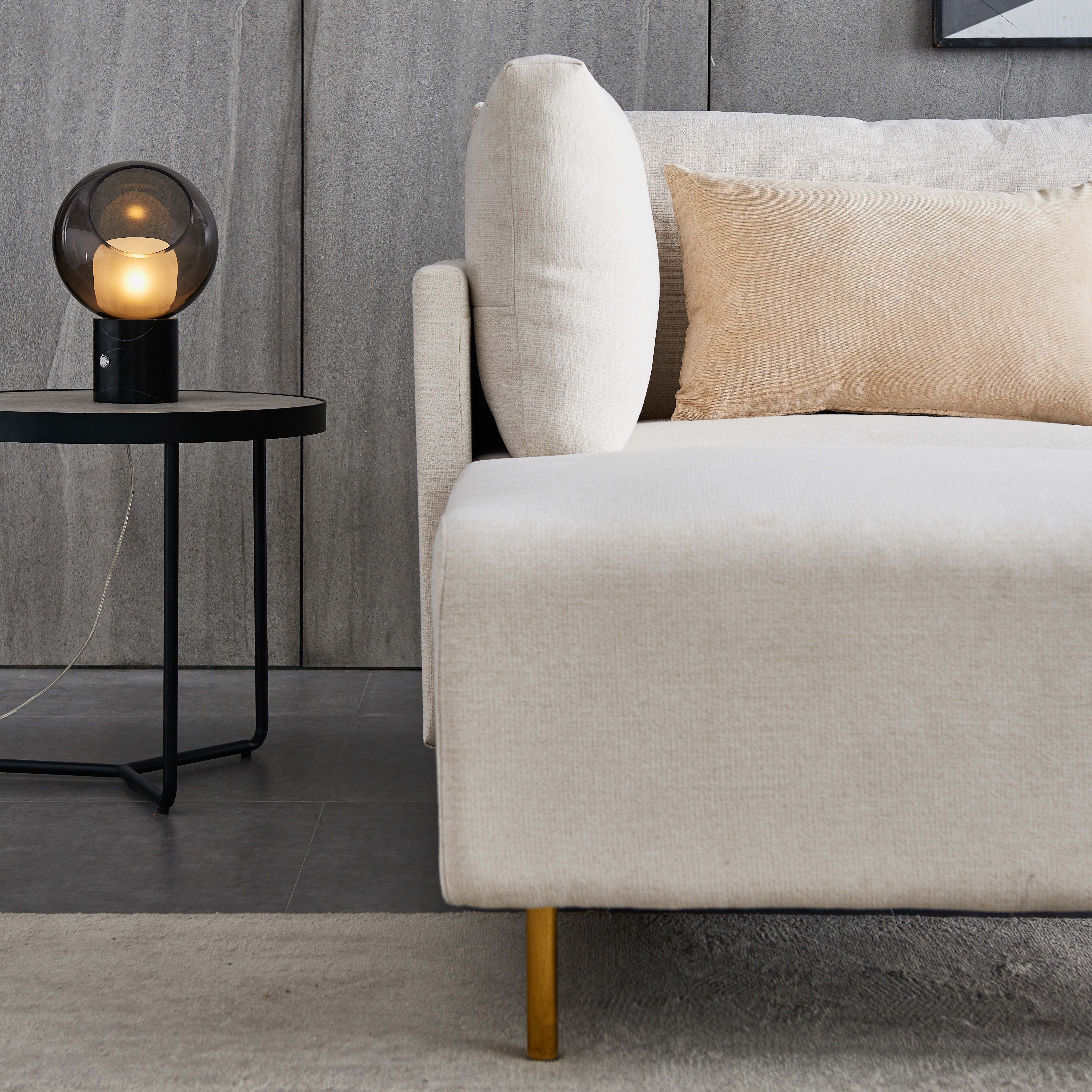 Hot Sale Modern Linen U Shape Modular Sofa with Ottoman Living Room Furniture