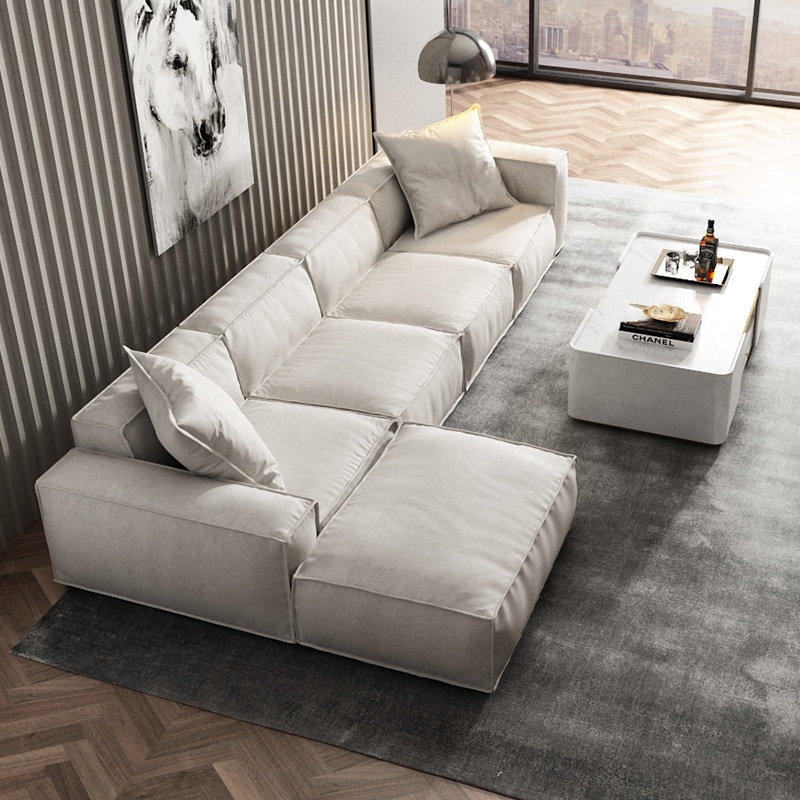 Nordic interior living room modern furniture technology fabric sofa