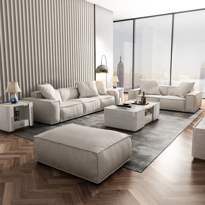 Nordic interior living room modern furniture technology fabric sofa