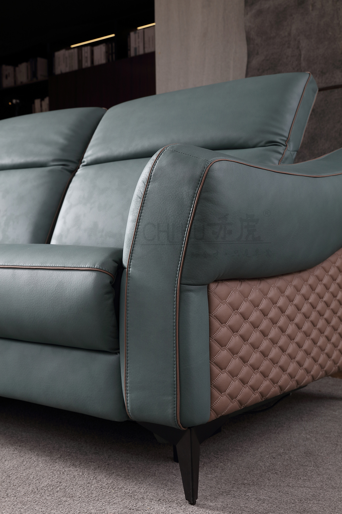 Modern italian design leather sofa home interior furniture L shape couch sofa set lazy boy leisure f