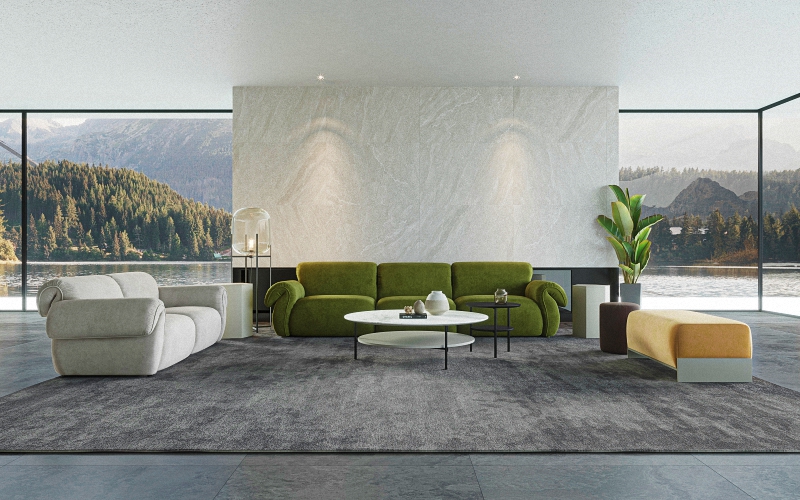 Factory Selling Green Living Room Sofas Fabric Luxury Modern Sofa Set Furniture For 3 Seater