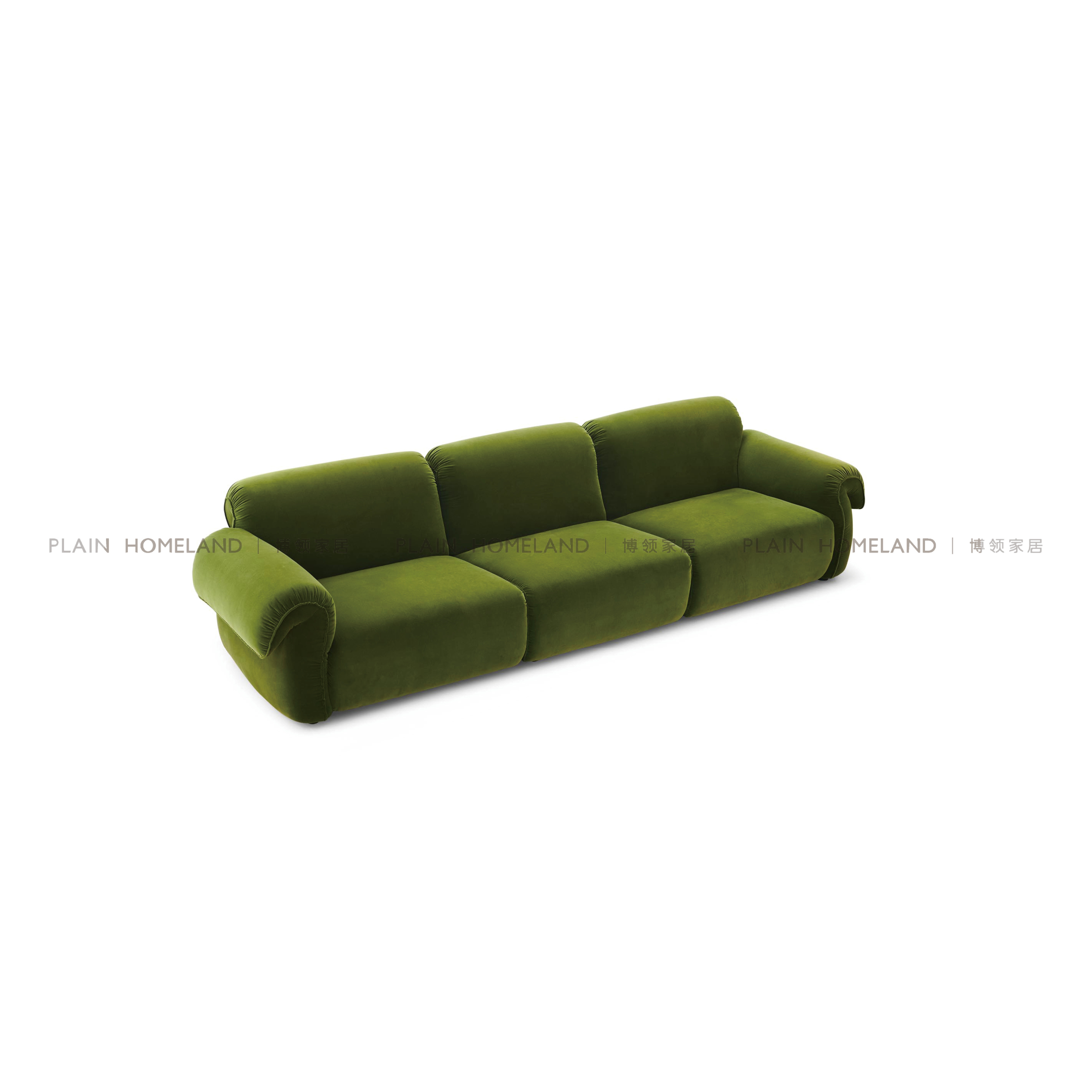 Factory Selling Green Living Room Sofas Fabric Luxury Modern Sofa Set Furniture For 3 Seater
