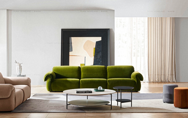 Factory Selling Green Living Room Sofas Fabric Luxury Modern Sofa Set Furniture For 3 Seater