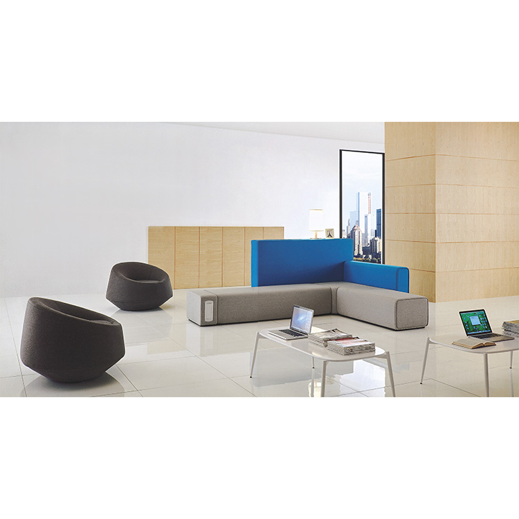 gray sectional leather office sofa waiting room sofa furniture