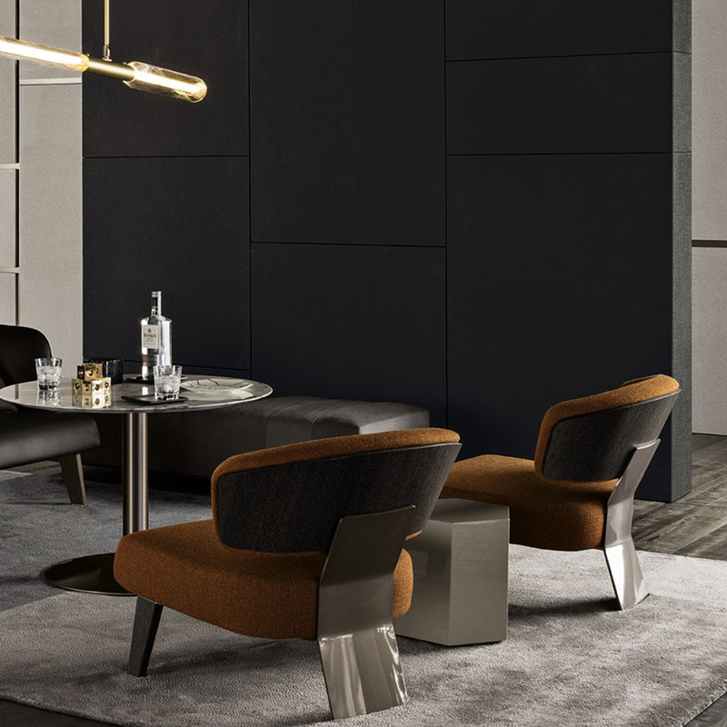 PROMO SALES SOFT AND COMFORTABLE MORDER SINGLE FURNITURE CHAIR ROUND DESIGN WOODEND LEGS FOR SALE