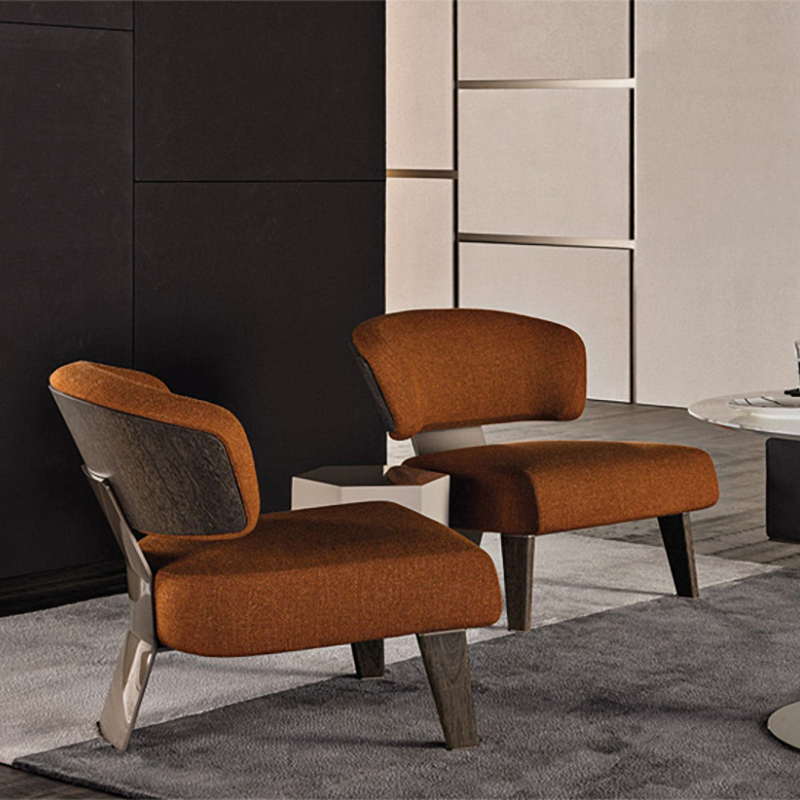 PROMO SALES SOFT AND COMFORTABLE MORDER SINGLE FURNITURE CHAIR ROUND DESIGN WOODEND LEGS FOR SALE