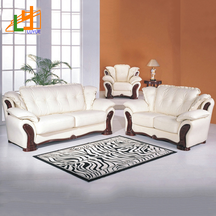 genuine leather home living room furniture korean style sectional sofas modern sofa set