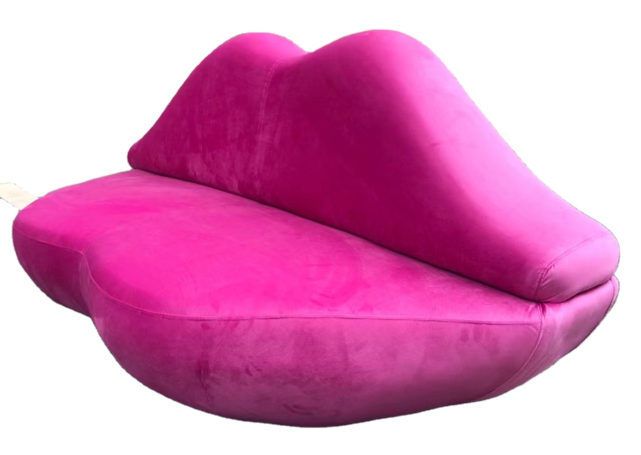 Runxi Modern Home furniture living room lip shaped sexy red lip sofa