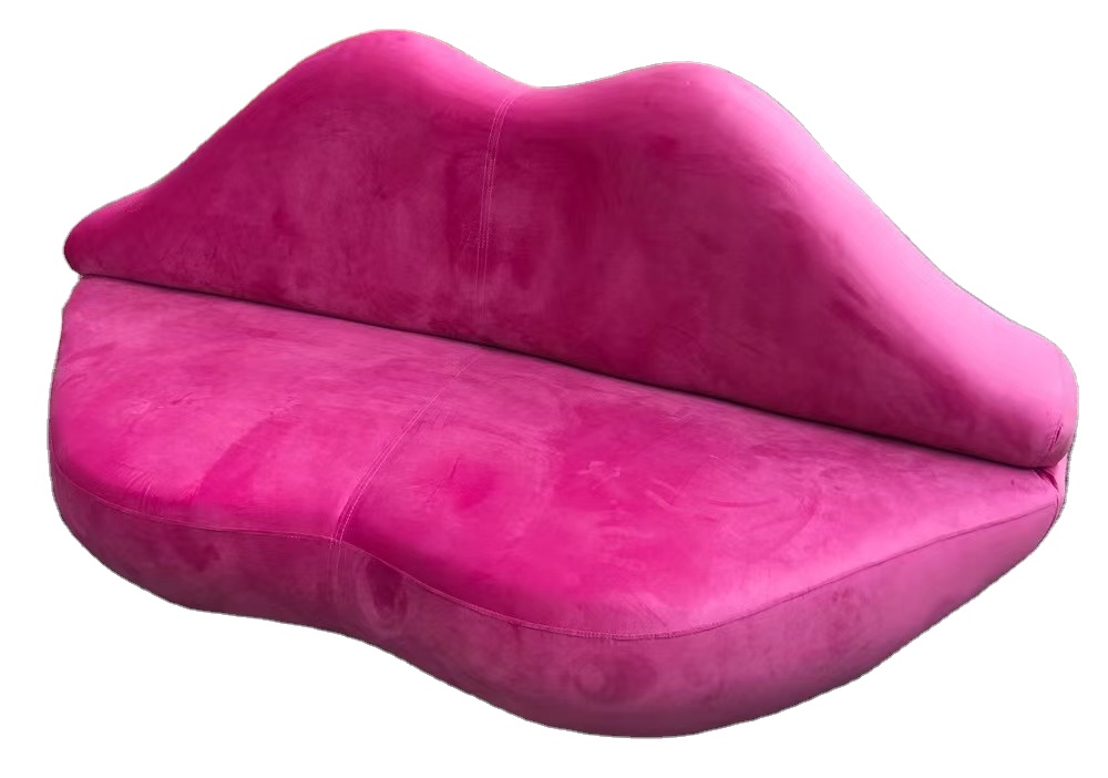 Runxi Modern Home furniture living room lip shaped sexy red lip sofa