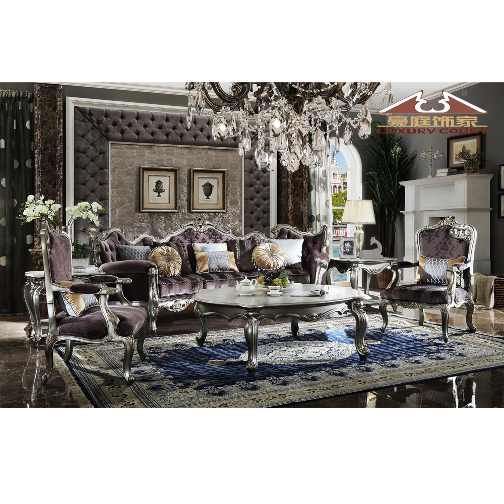 Luxury European wood golden elegant dinning table set 6 seater design home royal dining room furnitu